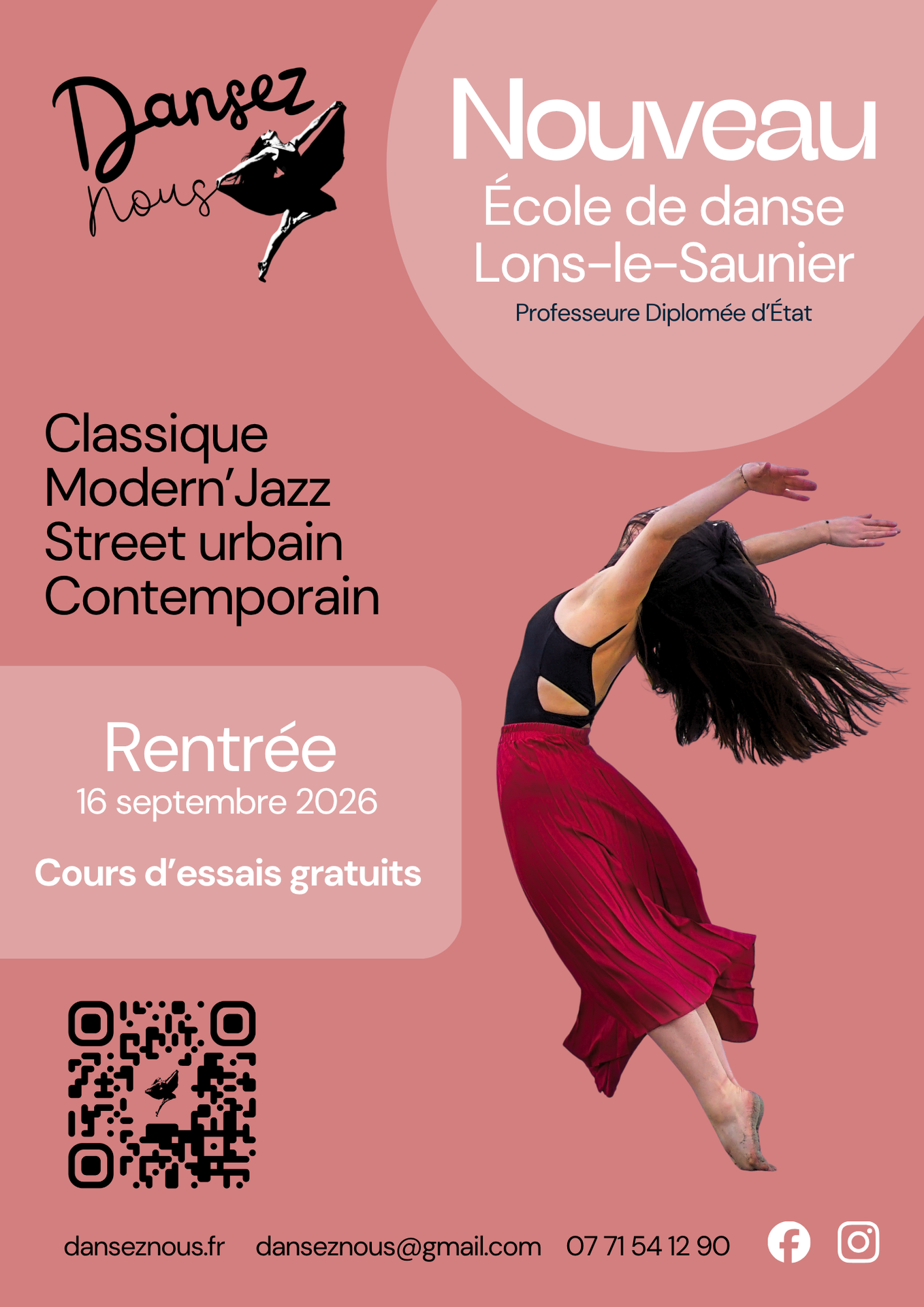 Affiche de rentrée de l'école de danse "Dansez nous"